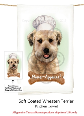 Wheaten Terrier Flour Sack Kitchen Towel