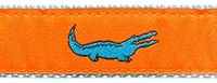 Alligator Ribbon Dog Collar SaltyPaws.com