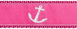 Anchor Pink Ribbon Dog Collar SaltyPaws.com