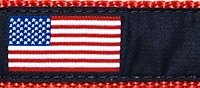 American Flag Ribbon Dog Lead SaltyPaws.com