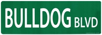 Bulldog Street Sign "Bulldog Blvd"