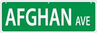 Afghan Hound Street Sign "Afghan Ave"