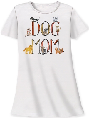 "Dog Mom" Sleep Shirt at www.saltypaws.com