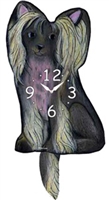 Chinese Crested Dog Wagging Tail Clock www.SaltyPaws.com