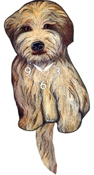 Wheaten Terrier Wagging Tail Clock www.SaltyPaws.com