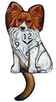 Papillon Wagging Tail Clock www.SaltyPaws.com