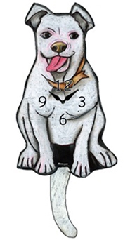 Pit Bull Wagging Tail Clock www.SaltyPaws.com