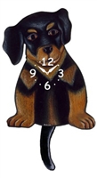 Rottweiler Wagging Tail Clock www.SaltyPaws.com