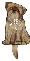 Brussels Griffon Wagging Tail Clock www.SaltyPaws.com