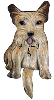 Cairn Terrier Wagging Tail Clock www.SaltyPaws.com