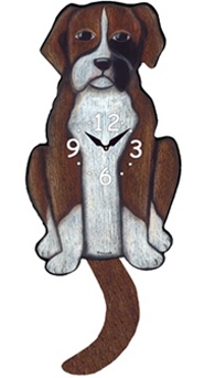 Boxer Wagging Tail Clock www.SaltyPaws.com