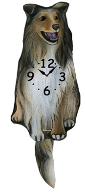 Collie Wagging Tail Clock www.SaltyPaws.com