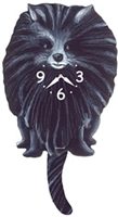 Pomeranian Wagging Tail Clock www.SaltyPaws.com