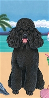 Black Poodle Dog Beach Towel www.SaltyPaws.com
