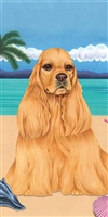 Cocker Spaniel Dog Beach Towel www.SaltyPaws.com