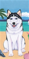 Husky Dog Beach Towel www.SaltyPaws.com