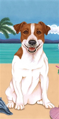 Jack Russell Dog Beach Towel www.SaltyPaws.com