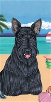 Scottish Terrier Dog Beach Towel www.SaltyPaws.com