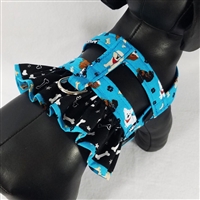 Harness Blue Puppies Dress Easy On SaltyPaws.com