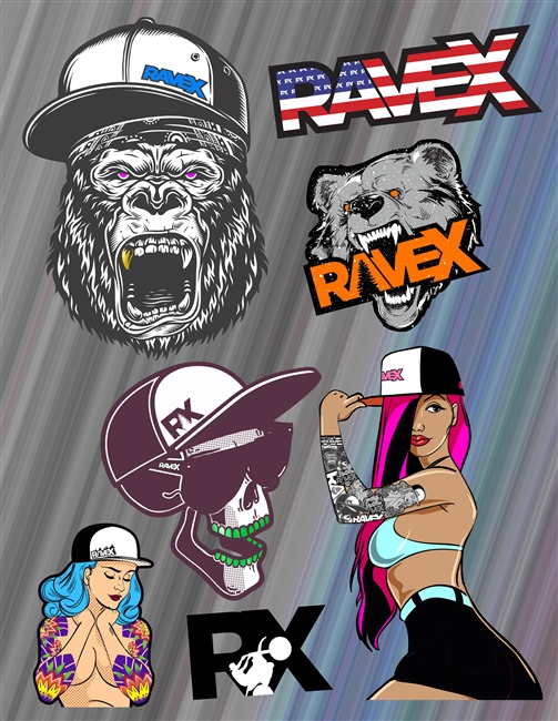 Rave X peel and stick Sticker Pack 2