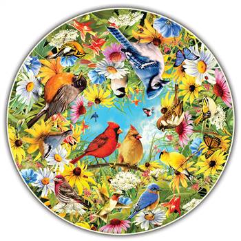 Backyard Birds Round Table Puzzle, ABW411