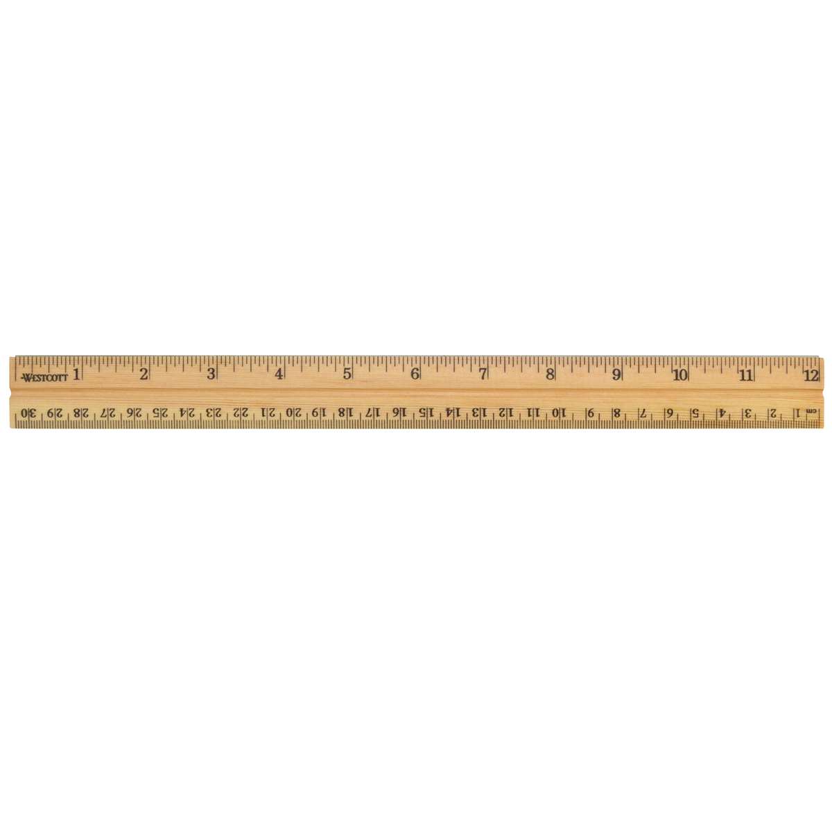 Acme United ACM10377 School Ruler Wood 12 in Single, Price/EA
