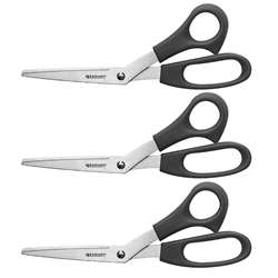 All Purpose 8&quot; Bent Scissors 3Pk, ACM13402