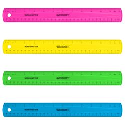 12&quot; Shatterproof Ruler Asst Colors, ACM14381