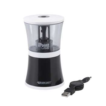 Westcott Ipoint Evolution Usb Pencil Sharpener Bla, ACM15912