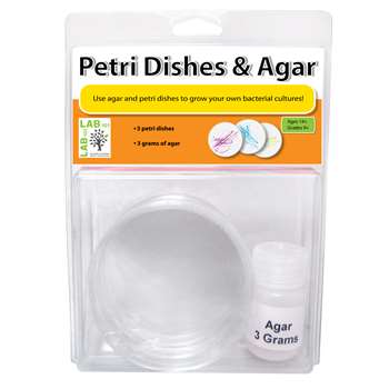 Petri Dishes & Agar Set Of 3, AEP7CH001CRT