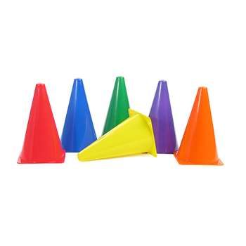 Rigid Plastic Cones 9&quot; Set Of 6, AEPYTB019
