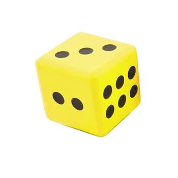 Jumbo Dice 6&quot; Yellow, AHLJD15