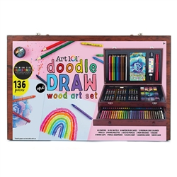 DRAW COLOR & PAINT WOOD ART SET - AOO53136MB