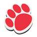 Magnetic Whiteboard Eraser Red Paw - ASH10003