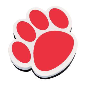 Magnetic Whiteboard Eraser Red Paw By Ashley Productions
