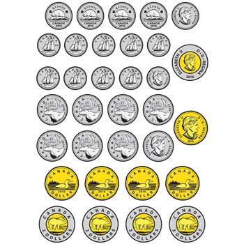 Math Diecut Magnets Canadian Coins, ASH10060