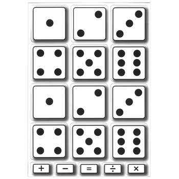 Math Die Cut Magnets Dice, ASH10061