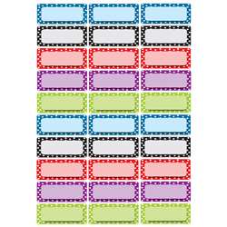 Die Cut Magnets Assorted Color Dots Nameplates, ASH10079