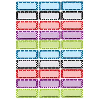 Die Cut Magnets Assorted Color Dots Nameplates, ASH10079