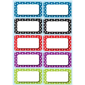 Die Cut Magnets Polka Dot Nameplates By Ashley Productions