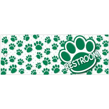 Restroom Pass Gr Paws Lrg 2 Sd Laminated Print 35X, ASH10677