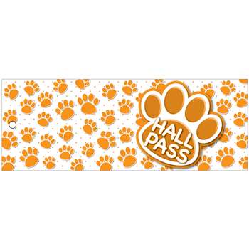 Hall Pass Orange Paws Lrg 2 Sd Laminated Print 35X, ASH10684