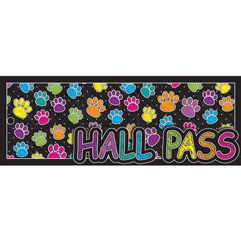 Laminated Hall Pass Colored Paws, ASH10686