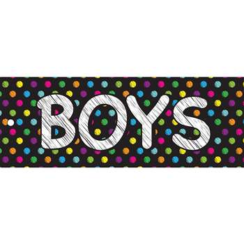 Boys Pass 9X35 Chalk Dots Laminated, ASH10691