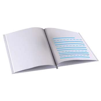 Portrait Style Hardcover Book 8.5 x 11 White w/ Blue Lines