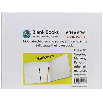 White Hardcover Blank Book 6-1/8 X 8-3/8 By Ashley Productions