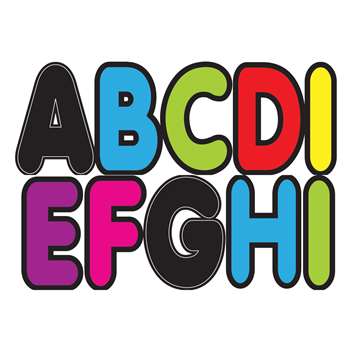 Assorted Colors 2-3/4&quot; Designer Magnetic Letters, ASH17012