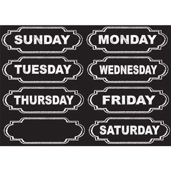 Die-Cut Magnets Chalkboard Days Of The Week, ASH19002