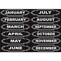 Die-Cut Magnets Chalkboard Calendar Months, ASH19005