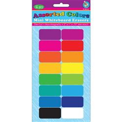 Asst Color Mini Wboard Eraser 16/Pk, ASH78010